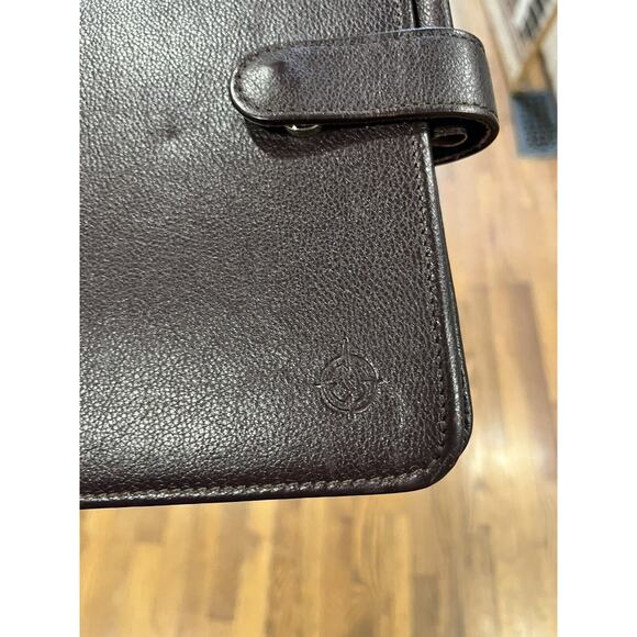 Vtg Franklin Covey Brown Full Grain Leather Planner 6 Ring Binder Rare - Picture 4 of 12